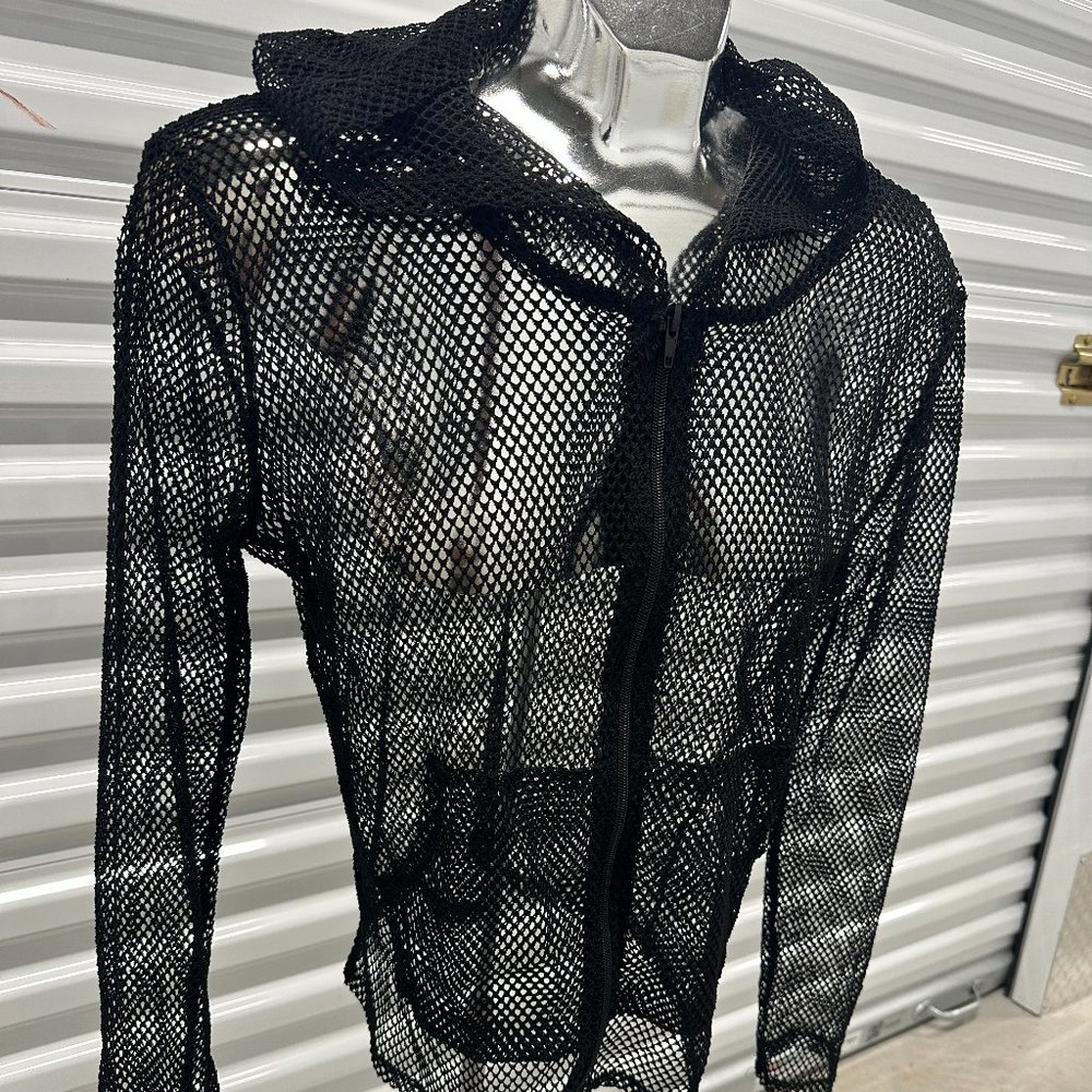 Mesh Zip up Hoodie